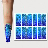 Image 1 of Blue Bandana Gradient Nail Wraps