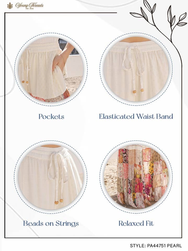 Image of Boho Artisan Tiered Patchwork Wide-leg Pants