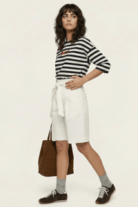 Image 2 of MAXI CAMISETA RAYAS BLANCA Y NEGRA LOLITAS 