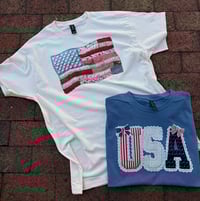 Faux Quilted Flag + USA Tee