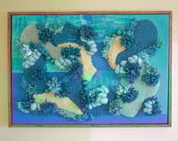 Punch Needle Framed Art: Quilted Blue