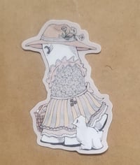 Image 1 of Vinyl Sticker--Ms Swoopy in Cottage Core