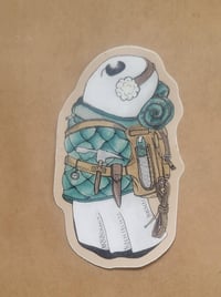 Image 1 of Vinyl Sticker--Swoopy Ghost in Climber Outfit