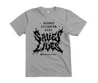 Gender Affirming Care Saves Lives (Grey, Heavy Metal Shirt)