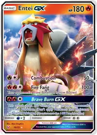 Entei GX - Shining Legends - Near Mint