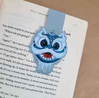 Image 1 of Magnetic Bookmark--TanTan the Blue Chinese Lion