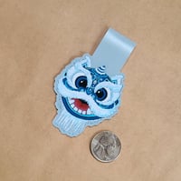 Image 3 of Magnetic Bookmark--TanTan the Blue Chinese Lion