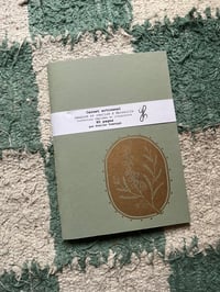 Carnet A5 mimosa or sur vert