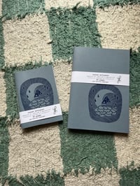 Image 1 of Carnet A5 ou A6 Dans les nuages bleu sur fond bleu