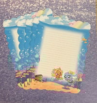 Image 2 of Cat and Bunny Mermaid Letter Set