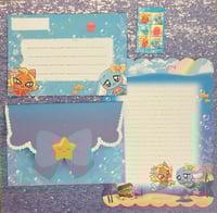 Image 1 of Cat and Bunny Mermaid Letter Set