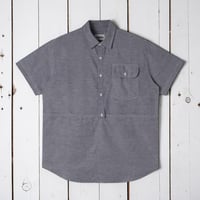 Image 1 of Chambray "Joey" shirtsleeve overshirt 