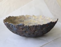 Image 1 of Sculptural Paper Mache Bowl | Modern Textured Decor