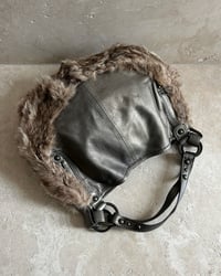 Image 8 of METALLIC LEATHER & FUR BAG
