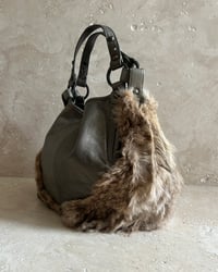 Image 5 of METALLIC LEATHER & FUR BAG