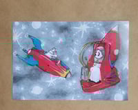 Mini Print--Swoopy Ghost Rocket Imagination