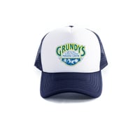 GRUNDY'S TRUCKER CAP (NAVY/WHITE)