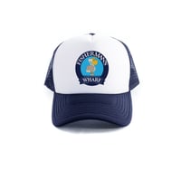 FISHERMAN'S WHARF TRUCKER CAP (NAVY/WHITE)