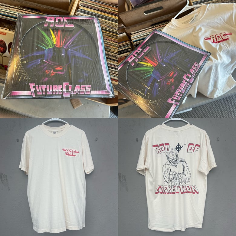 Image of ROC Embroidered Pocket Tee w/ "Future Class" LP bundle