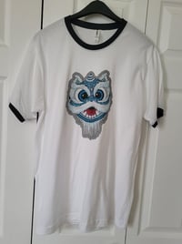 Image 3 of T-Shirt (Adult)--Tan tan the Blue Chinese Lion 