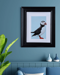 Image 2 of Puffin, Puffin Print, Art Print, A5 Print, Wall Art, Home Decor