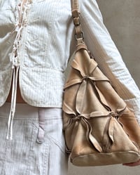 Image 9 of LEATHER SUEDE LEAF BAG