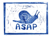 As Slow As Possible - Linocut print