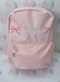 🎀 Personalised Pink Bow Backpack
