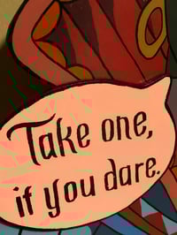 Image 4 of Handmade hand painted Zoltar fortune telling display lowbrow folk art 