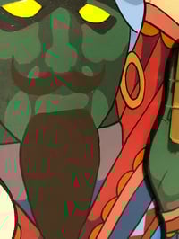 Image 5 of Handmade hand painted Zoltar fortune telling display lowbrow folk art 