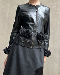 Image 2 of FLORAL LAMB LEATHER JACKET