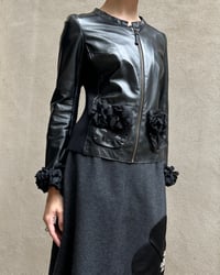 Image 1 of FLORAL LAMB LEATHER JACKET