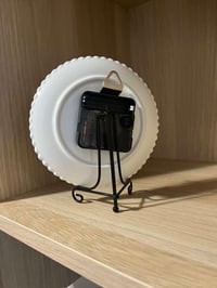 Image 4 of 5.5" Hand-Painted Ceramic Mandala Clock – Boho Wall Decor, Silent Clock