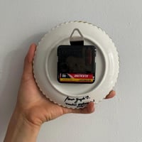 Image 5 of 5.5" Hand-Painted Ceramic Plate Clock: Color Splash Silent Decor