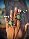 Sonoran Mnt. turquoise flower  ring 