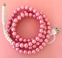 Candy Pink Metallic Pearl Phone Charger