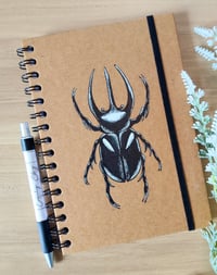 Beetle Notebook, Notebook, Stationery, A5, Recycled Notebook, Hand Drawn