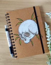 Skull Notebook, Notebook, Stationery, A5, Recycled Notebook, Hand Drawn