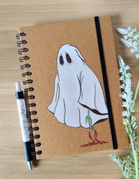 Ghost Notebook, Notebook, Stationery, A5, Recycled Notebook, Hand Drawn 
