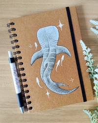 Whale Shark Notebook, Notebook, Stationery, A5, Recycled Notebook, Hand Drawn