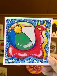 Image 1 of Beach Ball Snail Stickers + Prints
