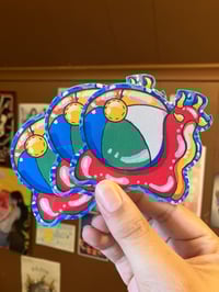 Image 2 of Beach Ball Snail Stickers + Prints
