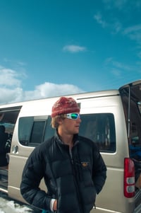 Image 3 of Sol Knit Beanie Red