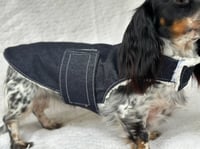 Image 2 of Dark Denim Strap Coat