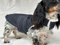 Image 3 of Dark Denim Strap Coat