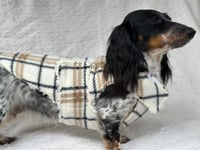 Image 4 of White/Beige Tartan Chest Cover Coat