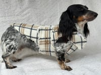 Image 5 of White/Beige Tartan Chest Cover Coat