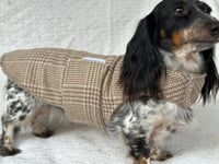 Image 2 of Wool Brown Houndstooth Strap Coat