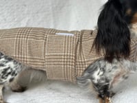 Image 3 of Wool Brown Houndstooth Strap Coat