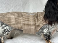 Image 4 of Wool Brown Houndstooth Strap Coat